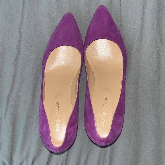 $800 Sergio Rossi Size 6(36) Point Toe Suede Pumps NWT(read description) - Picture 8 of 10